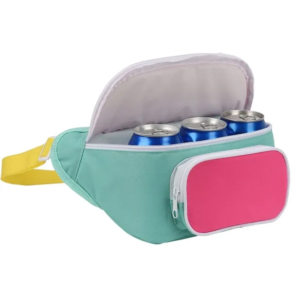 Insulated 3-Can Cooler Waist Bag