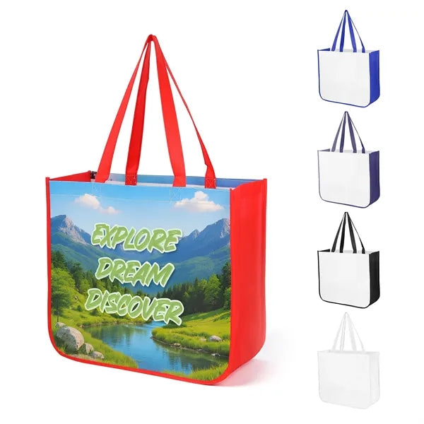 Extra Large Curved Bottom Laminated Tote Bag