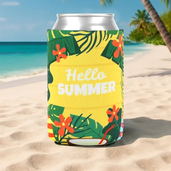 Collapsible Neoprene Can Cooler (3 Sided Imprint)