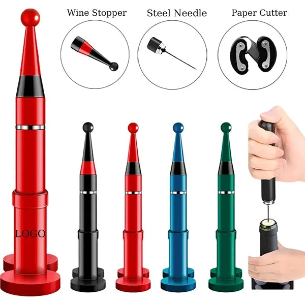3-in-1 Pen-Shaped Pneumatic Bottle Opener