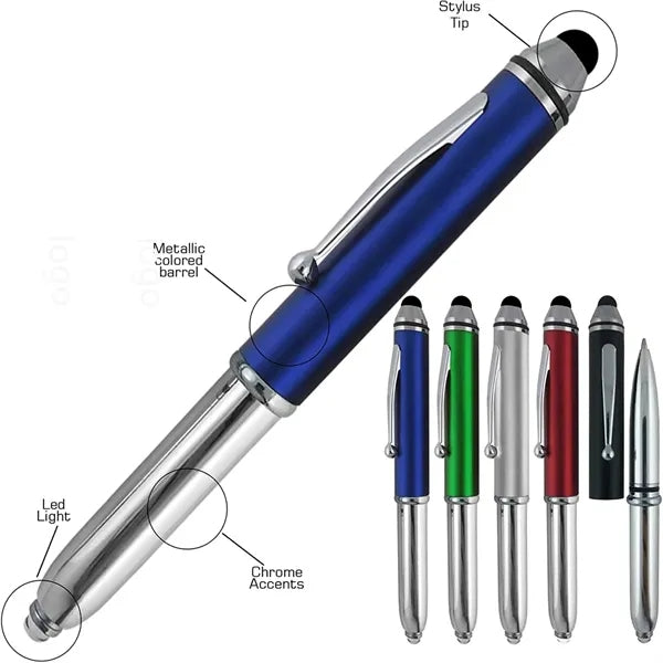 3 In 1 LED Touchscreen Pen