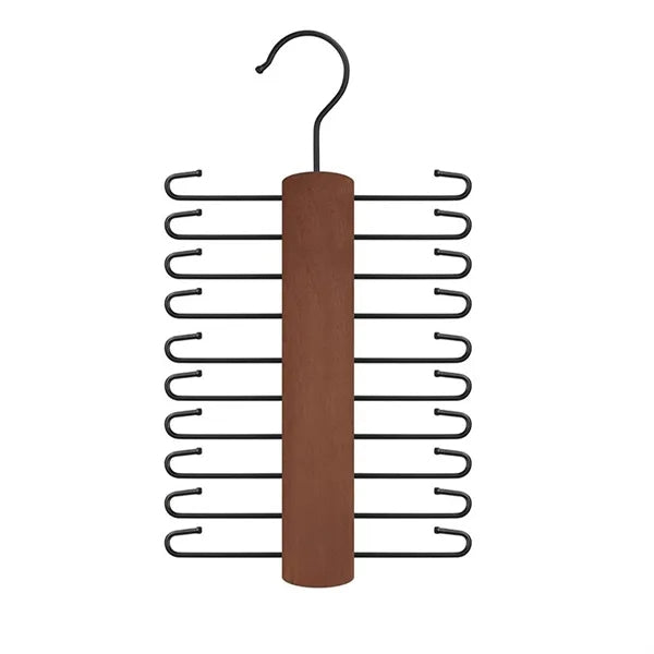 Rotating Wooden Tie Rack
