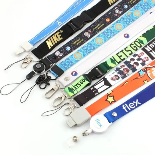 Polyester Heat Transfer Mobile Phone Badge ID Lanyard