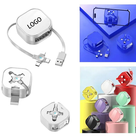 Fast Charging 3-in-1 Cable with Retractable Stand