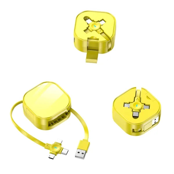 Fast Charging 3-in-1 Cable with Retractable Stand