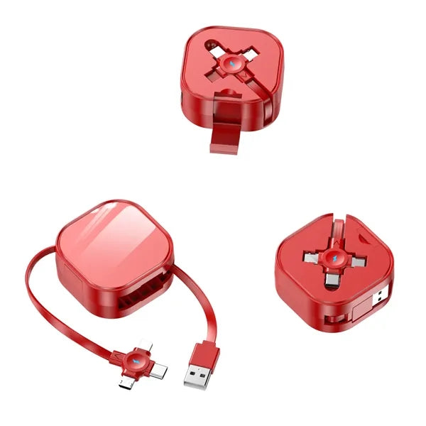 Fast Charging 3-in-1 Cable with Retractable Stand