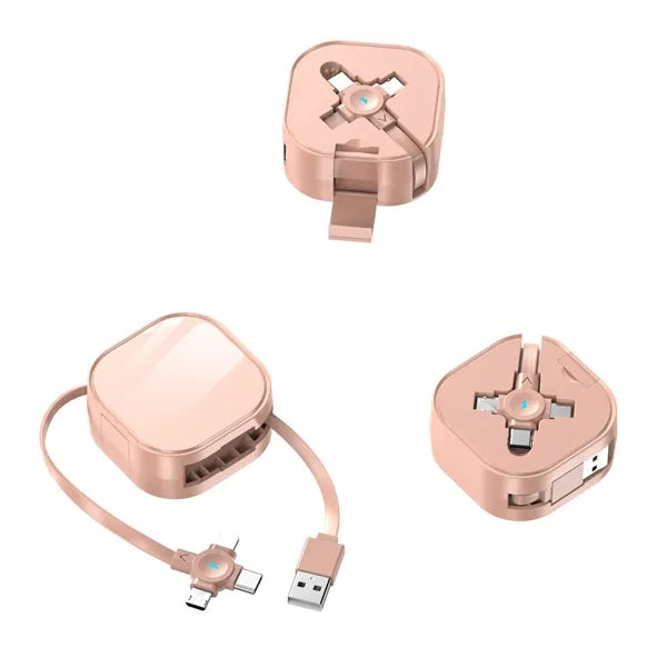 Fast Charging 3-in-1 Cable with Retractable Stand