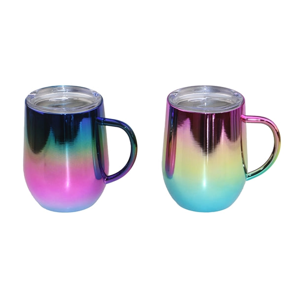 12 oz Stainless Steel Double-Decker laser Coffee Cup