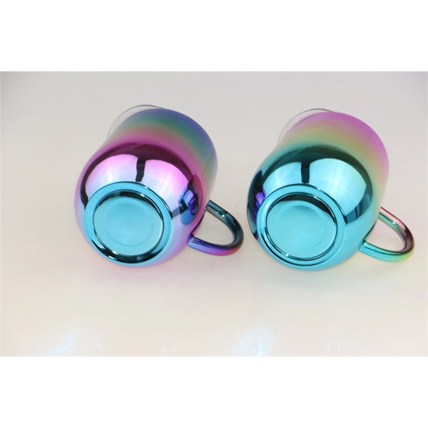 12 oz Stainless Steel Double-Decker laser Coffee Cup