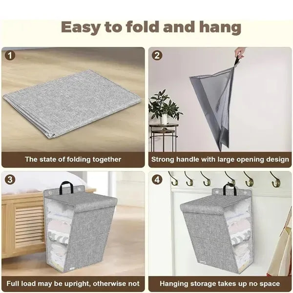 Wall Mounted Snap Open Laundry Bag