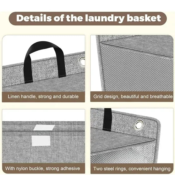 Wall Mounted Snap Open Laundry Bag