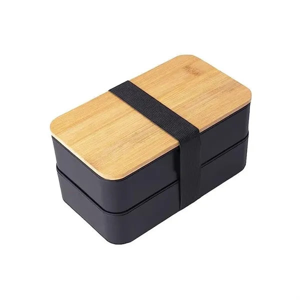 Double-Layer Bento Box w/ Bamboo Lid