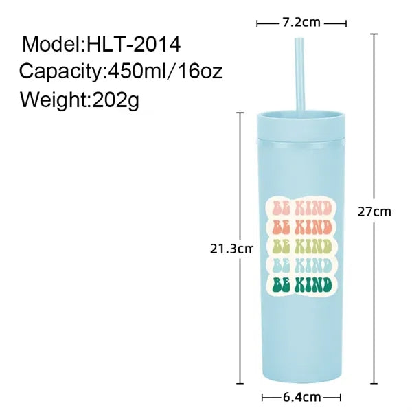 Water Bottle with Straw