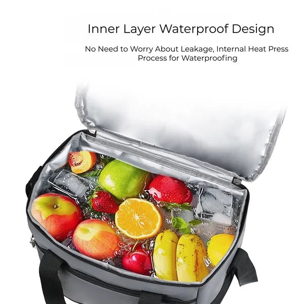 15L Insulated Cooler Bag Oxford Cloth for Picnic