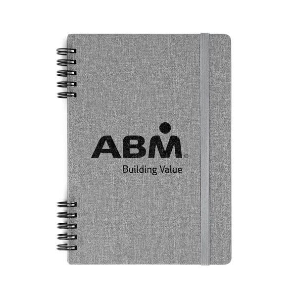 Spiral Linen Leather Notebook