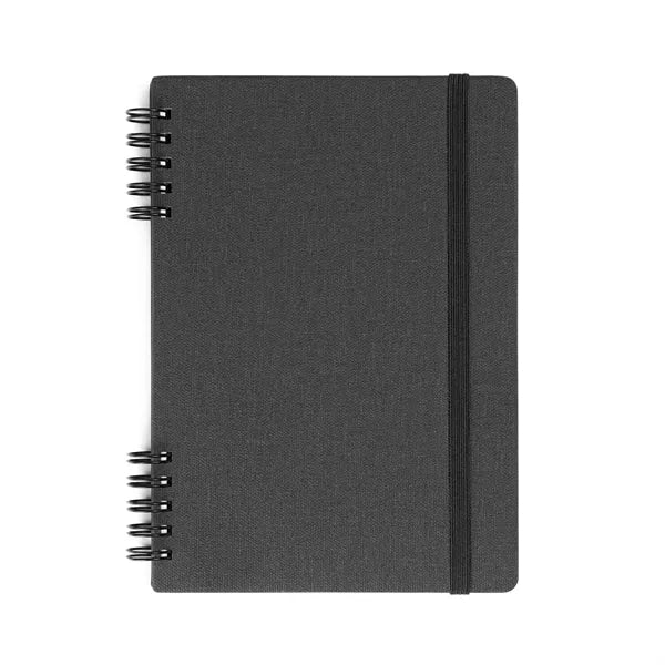 Spiral Linen Leather Notebook