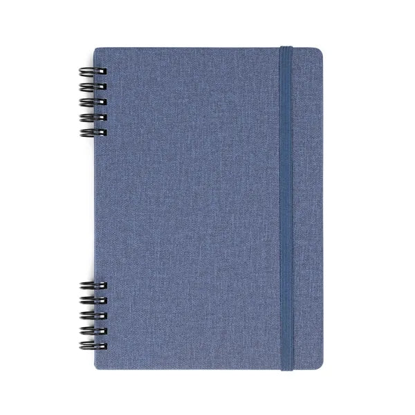 Spiral Linen Leather Notebook