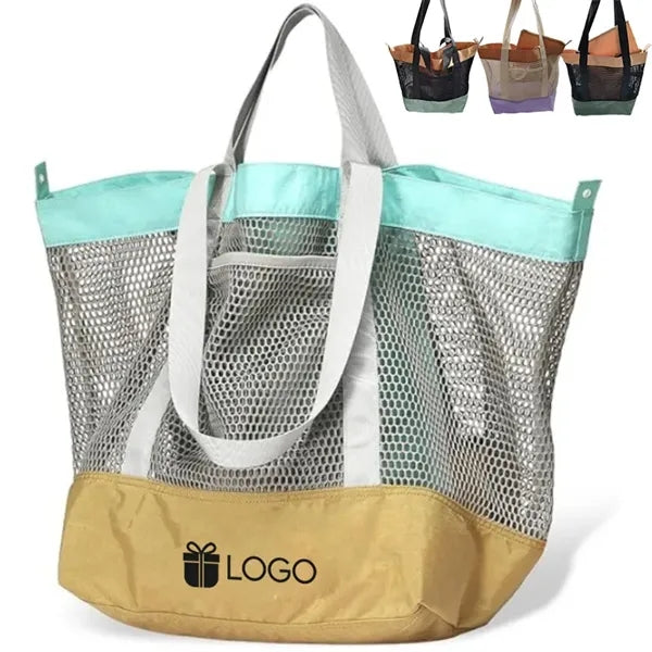 Packable Mesh Beach Tote Bag Large Capacity for Beach
