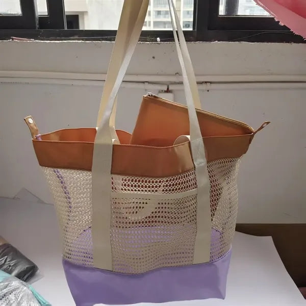 Packable Mesh Beach Tote Bag Large Capacity for Beach
