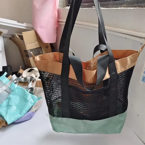 Packable Mesh Beach Tote Bag Large Capacity for Beach