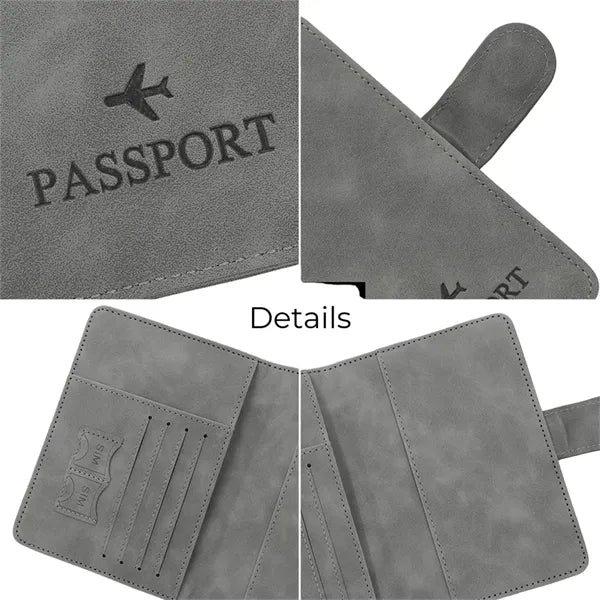 Matte RFID Blocking Passport Holder with Card Slots Travel