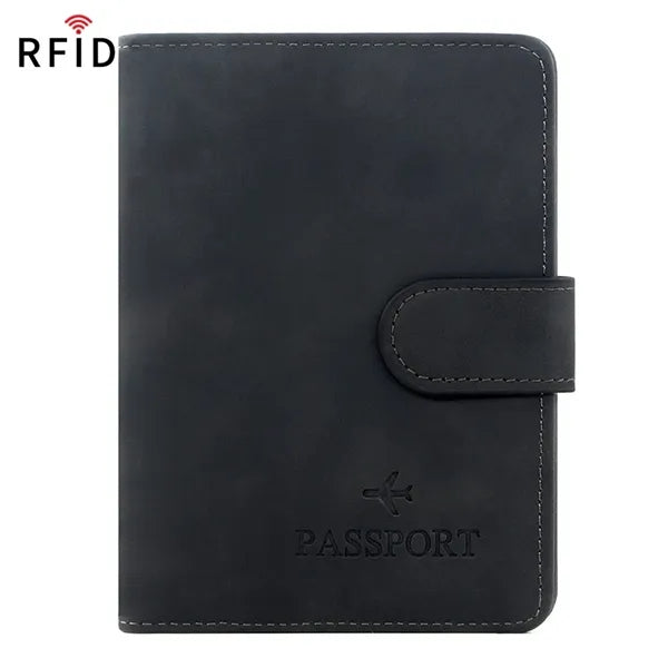 Matte RFID Blocking Passport Holder with Card Slots Travel