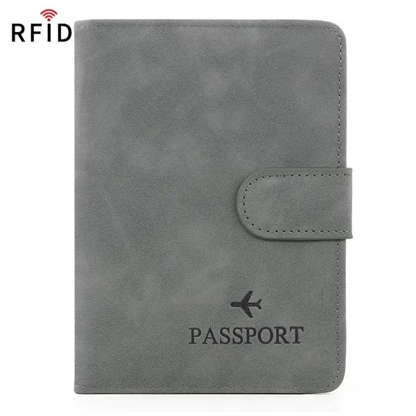 Matte RFID Blocking Passport Holder with Card Slots Travel