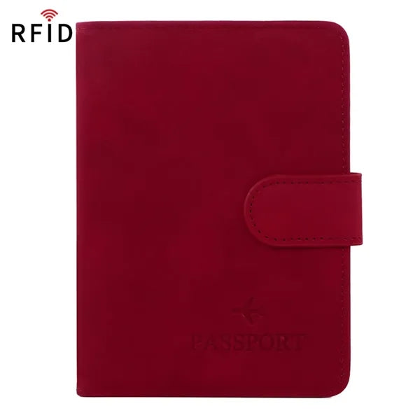 Matte RFID Blocking Passport Holder with Card Slots Travel