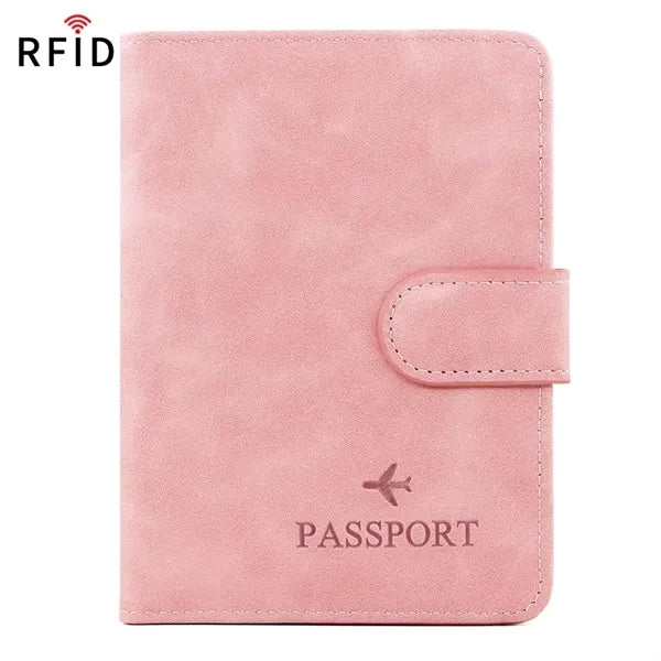 Matte RFID Blocking Passport Holder with Card Slots Travel