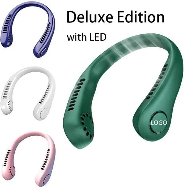 3000Mah Usb Powered Portable Neck Fan With Led