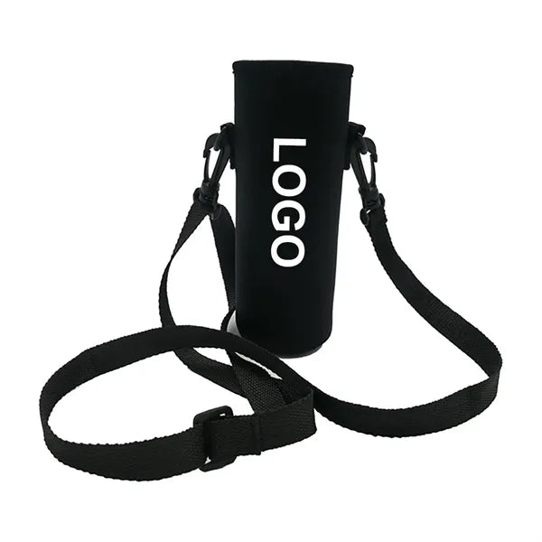 Neoprene Water Bottle Carrier Bag with Shoulder Strap