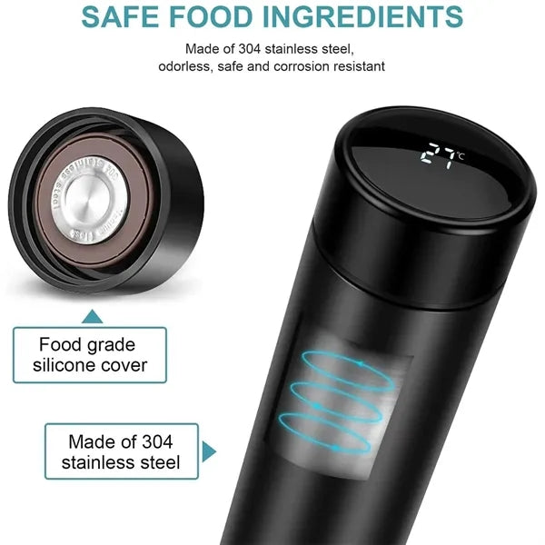 Smart Insulated Water Bottle With Led