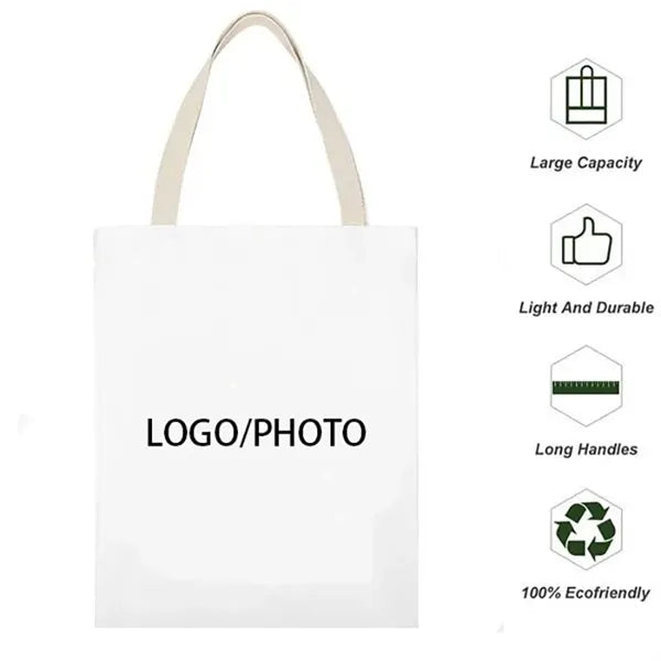 Canvas Tote Bag With Zipper And Inner Pocket