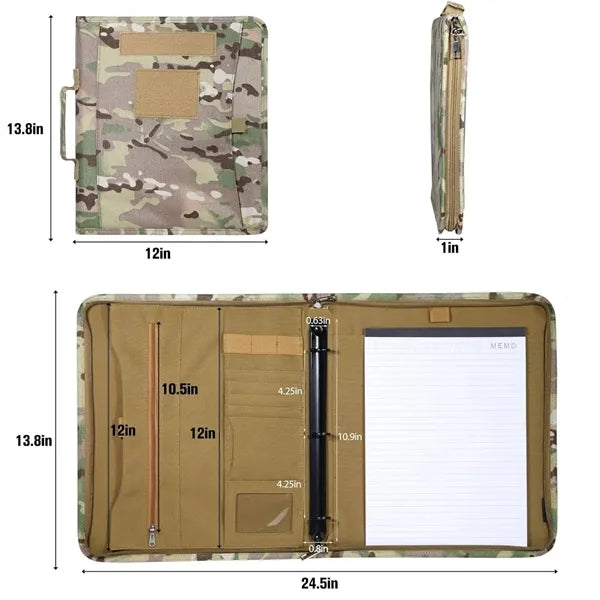Tactical Padfolio Portfolio Binder with Zipper