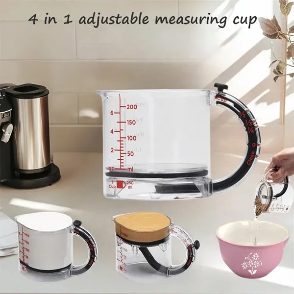 4 in 1 adjustable measuring cup