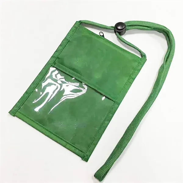 Neck Wallet Lanyard Pouch/Custom Polyester Economy Event Nec