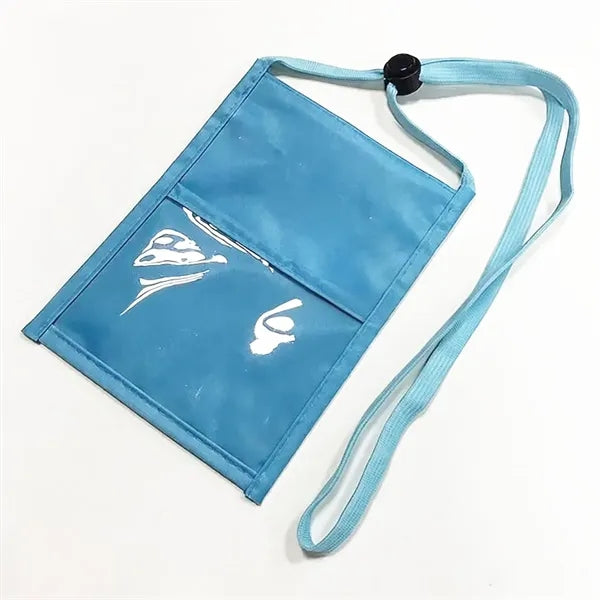 Neck Wallet Lanyard Pouch/Custom Polyester Economy Event Nec
