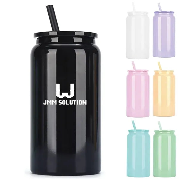 16Oz Stainless Steel Travel Insulated Cup W/ Straw