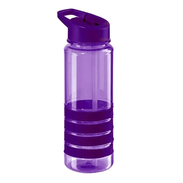 26Oz Lightweight Durable Plastic Water Bottle W/ Straw