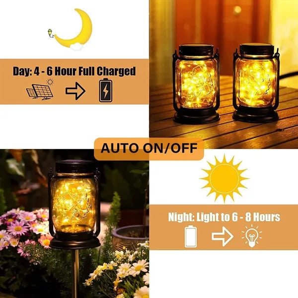 Outdoor Mason Jar Solar Lamp