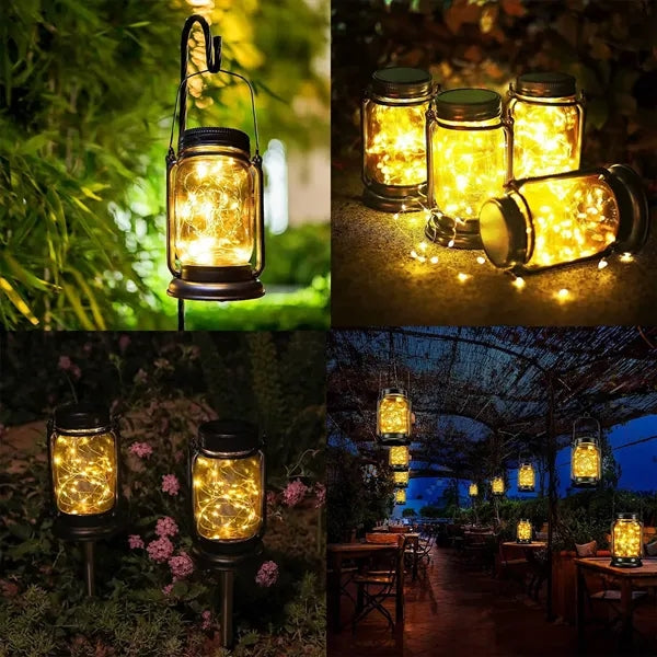 Outdoor Mason Jar Solar Lamp