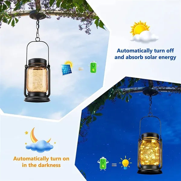 Outdoor Mason Jar Solar Lamp