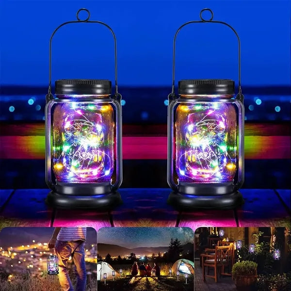 Outdoor Mason Jar Solar Lamp