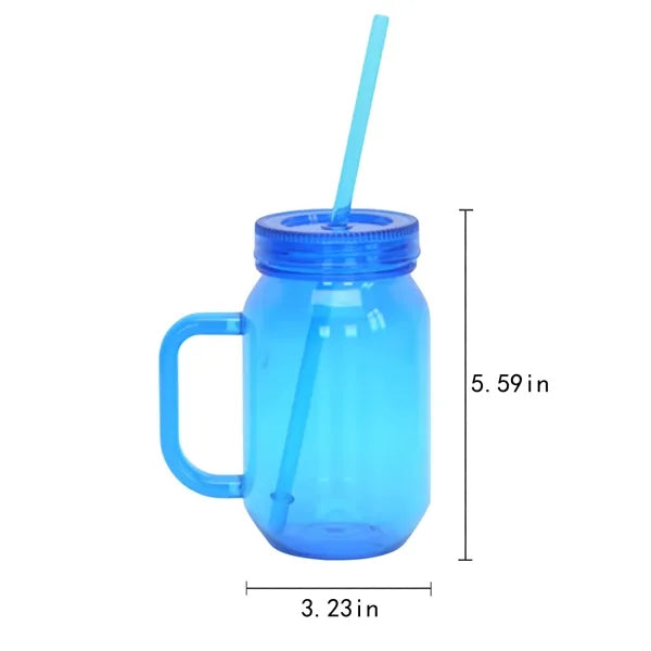 18oz Plastic Straw Cup