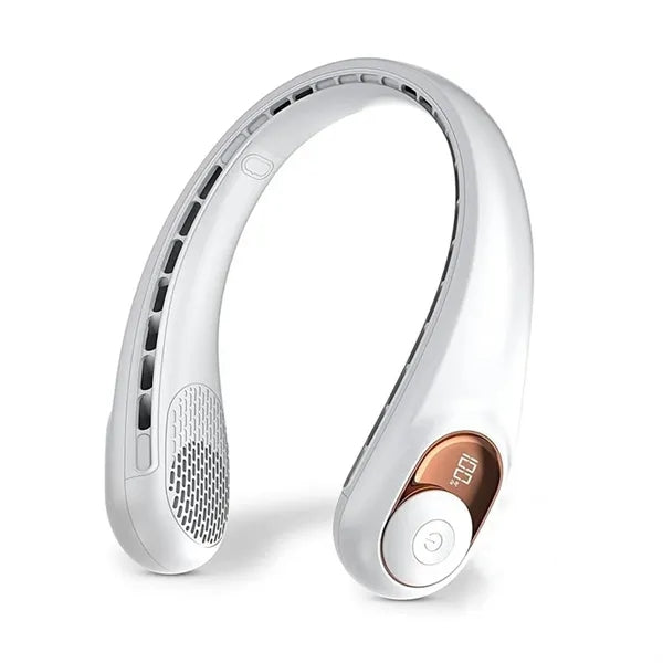 Portable USB Charging Neck Fan w/ Quiet Design