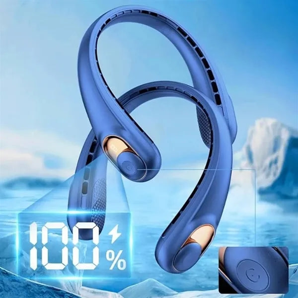 Portable USB Charging Neck Fan w/ Quiet Design