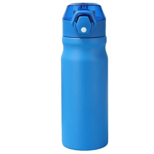 18oz Lockable Lid Stainless Steel Water Bottle w/ Straw