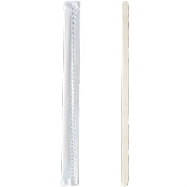100PCS Individually Wrapped Disposable Coffee Stirrers