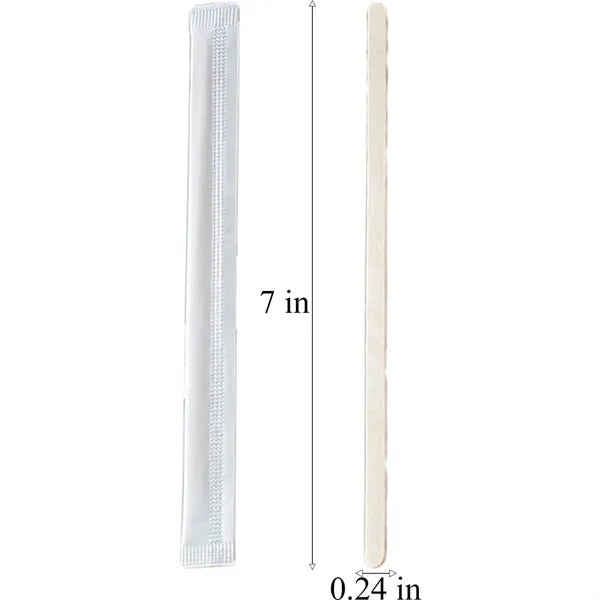 100PCS Individually Wrapped Disposable Coffee Stirrers
