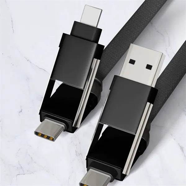 4 in 1 Bottle Opener Keychain w/ USB Cable